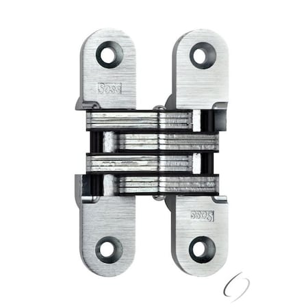 Universal Industrial Soss 1" x 4-5/8" Heavy Duty Invisible Hinge for 1-3/8" Doors Bright Chrome Finish 216US26